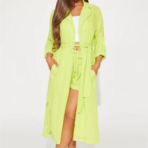 Fashion Nova Neon Green Two-Piece Set